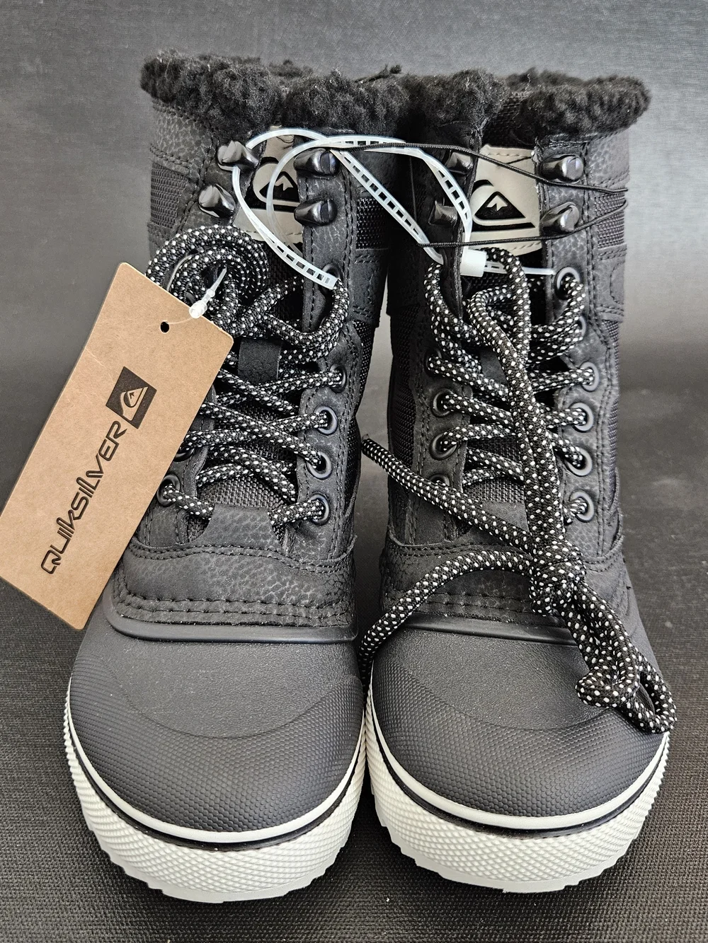 NWT Quicksilver Sub Zero Hi Boys Insulated Winter Snow Boots Black Size 12